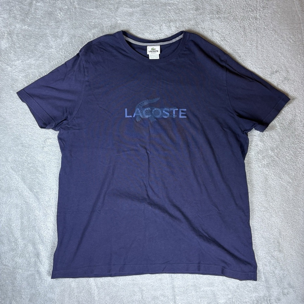 Lacoste Sport Big Croc Logo Lacoste Spell Out TShirt Mens Size 7 XXL Regular Fit